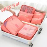 Ensemble 6 Pcs Sacs de Rangement – Cubes de Voyage & Organisateurs