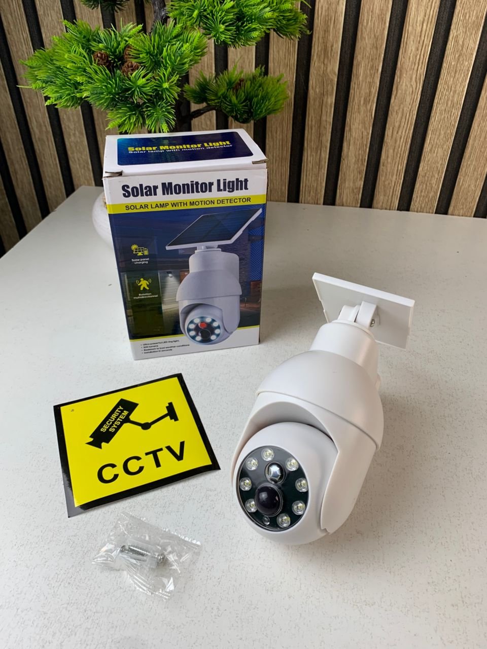 Faux Caméra Solaire 360° – Sécurité Visible & Éclairage Intelligent - الصورة 8