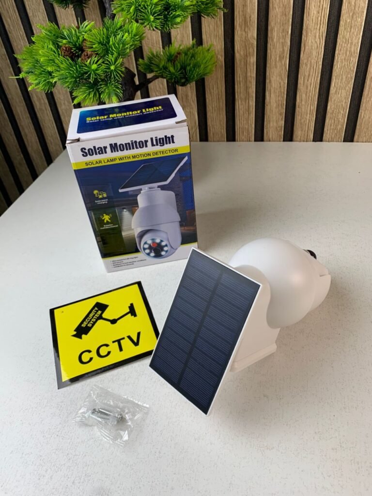 Faux Caméra Solaire 360° avec Détecteur – Sécurité Visible & Éclairage Intelligent