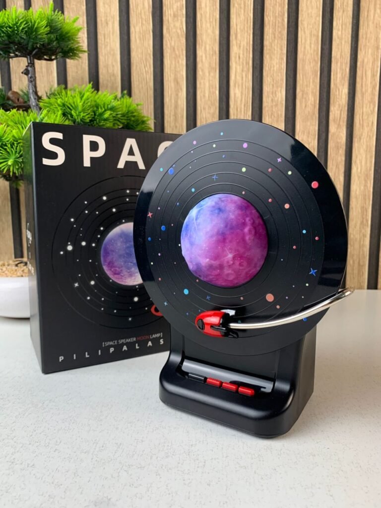 Haut-Parleur Bluetooth avec Lampe Lunaire LED 3D – Ambiance Son & Lumière Unique