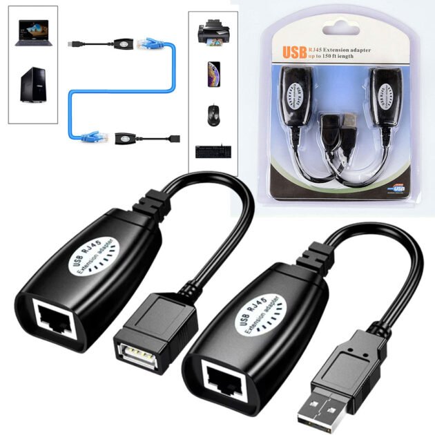 Extendeur USB via câble réseau RJ45 (2PCS)