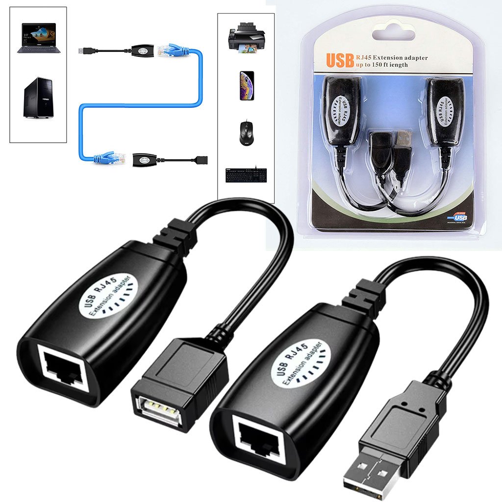 Extendeur USB via câble réseau RJ45 (2PCS)