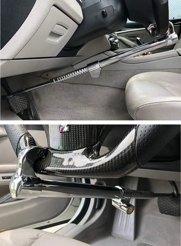 Serrure Antivol Double Crochet – Frein & Volant en Acier Inoxydable - الصورة 3