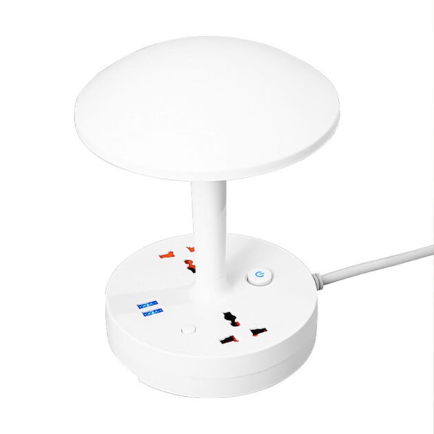 Multiprise & Lampe de Bureau 2500W avec USB – Contrôle Intelligent & Éclairage Modulable