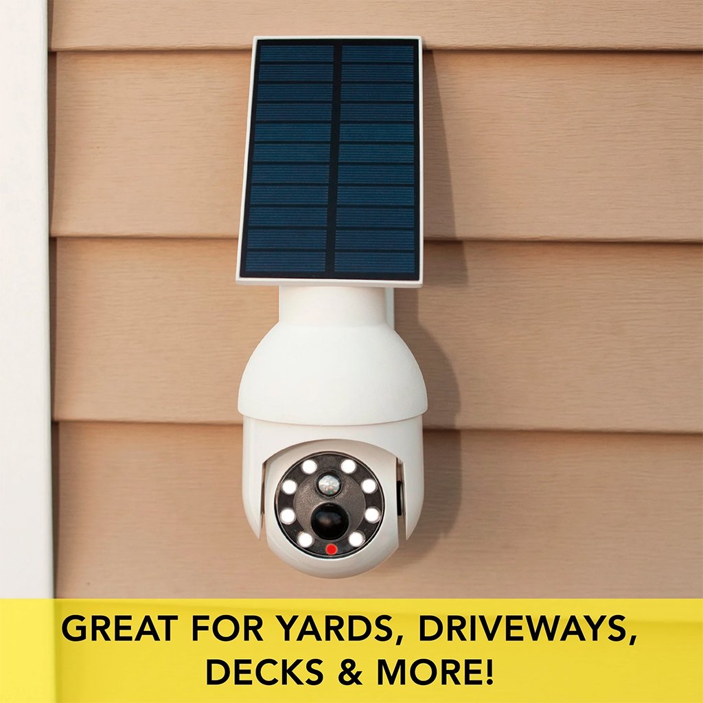 Faux Caméra Solaire 360° – Sécurité Visible & Éclairage Intelligent - الصورة 2
