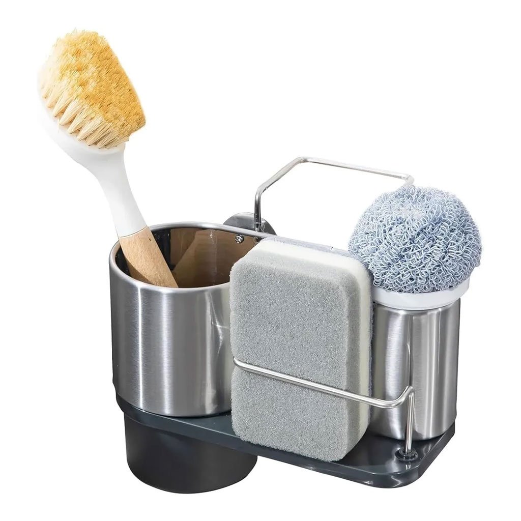 Porte-éponge de cuisine et organisateur suspendu pour évier – Un évier net, un plan de travail dégagé - الصورة 3