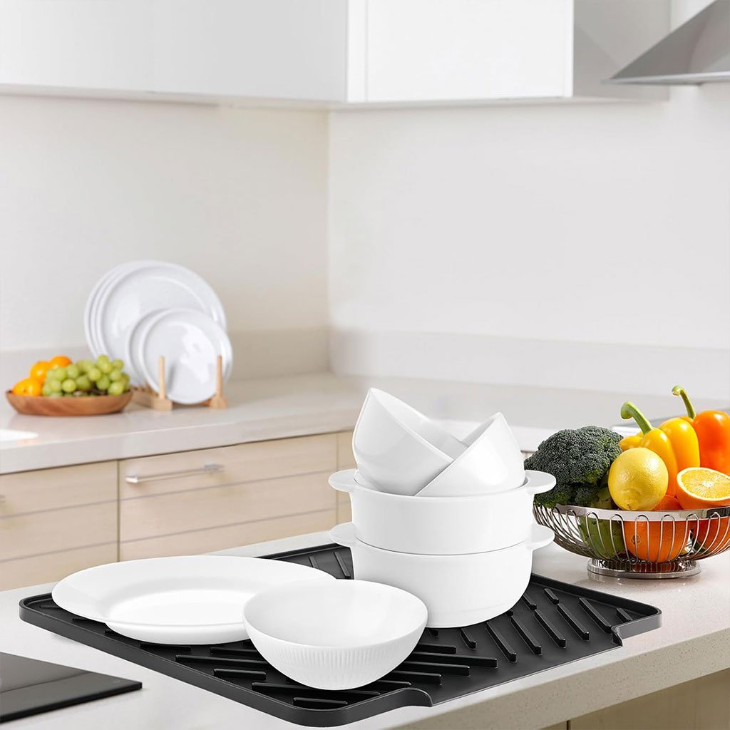 Tapis d’égouttage de vaisselle en silicone antidérapant – Séchage rapide et propreté durable - الصورة 3