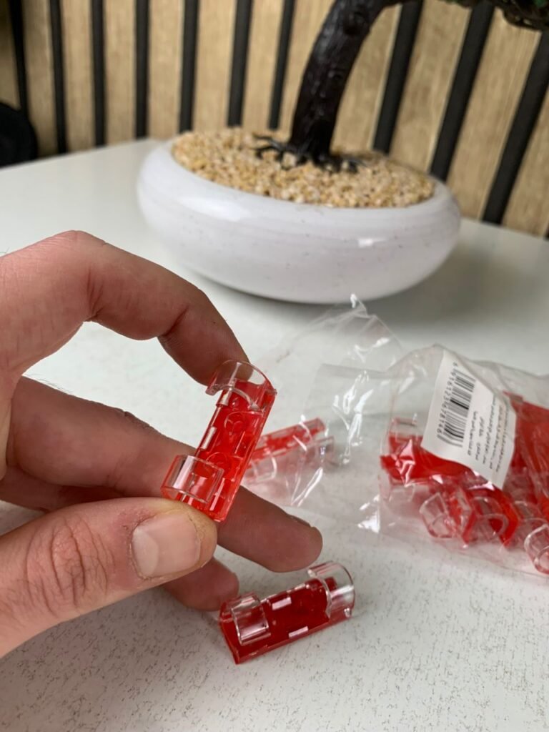 Pack 20 pcs Pinces de câble auto-adhésives solides et transparentes – Fini le désordre, vos câbles parfaitement organisés
