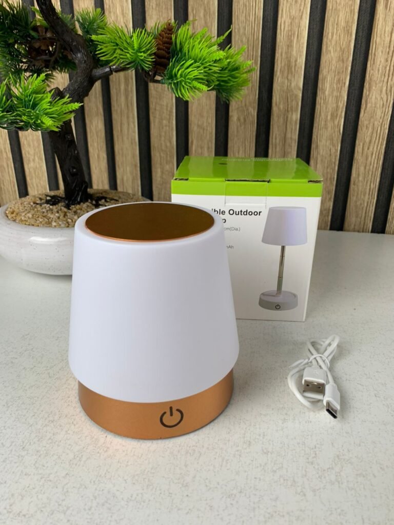 Lampe de Table LED Télescopique Rechargeable – Design Élégant, Tactile & Hauteur Réglable