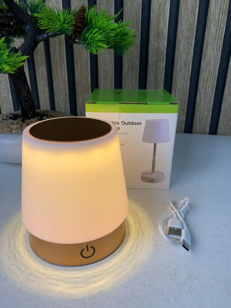 Lampe de Table LED Télescopique Rechargeable – Design Élégant, Tactile & Hauteur Réglable
