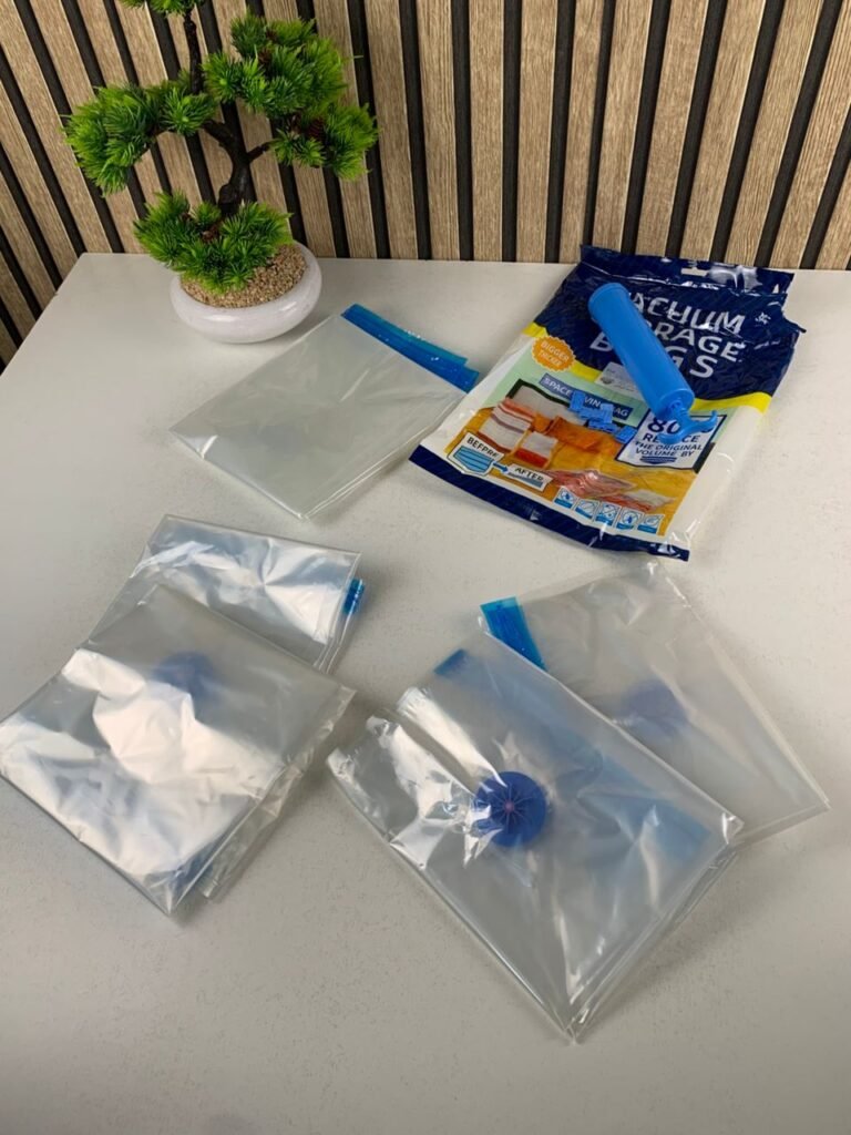 Sous-Vide Réutilisables avec Pompe 5 Sacs – Gagnez jusqu’à 80 % d’espace