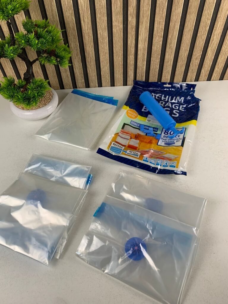 Sous-Vide Réutilisables avec Pompe 5 Sacs – Gagnez jusqu’à 80 % d’espace