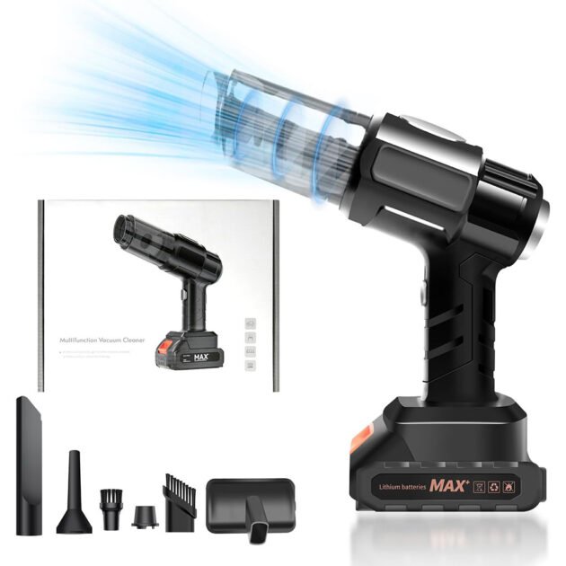 Aspirateur de Voiture à Main 21 000 Pa Sans Fil avec Batterie Rechargeable