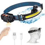 Lampe Frontale Rechargeable 2600mAh avec Capteur de Mouvement