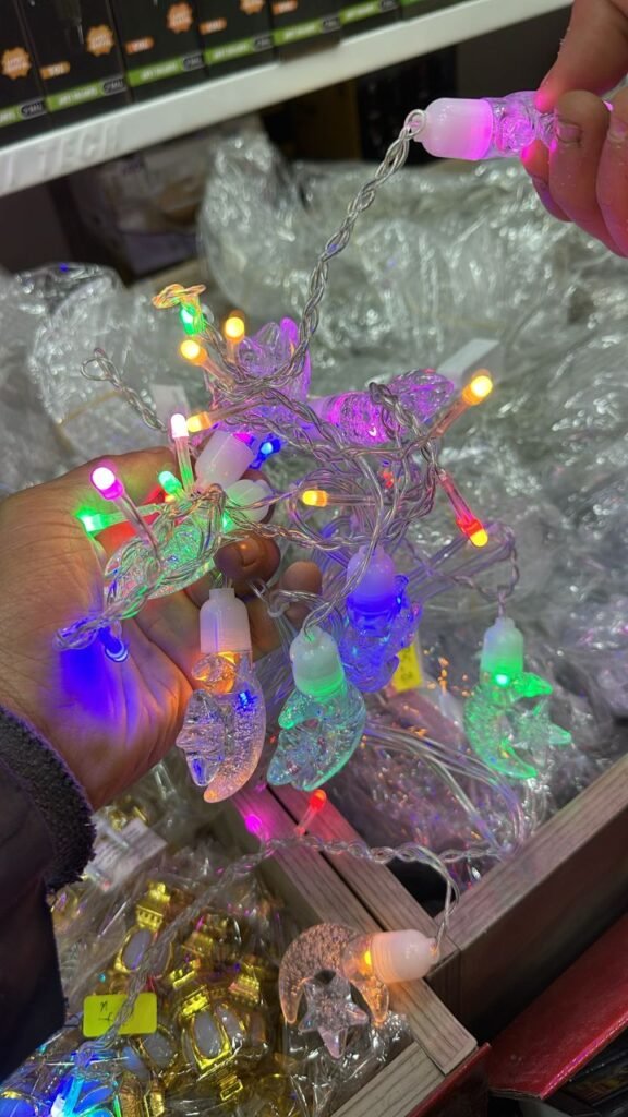 Guirlande Cristallisée Lumineuse Ramadan – 3 mètres – Une pluie de lumière pour sublimer vos soirées