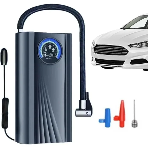 Compresseur d'Air Portable 12V – Gonflage Rapide, Précision Digitale & Polyvalence Totale