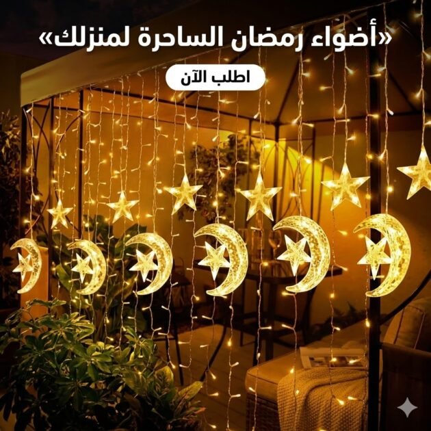 Guirlande Lumineuse Ramadan Croissant & Étoile V4 – Une ambiance spirituelle douce et élégante