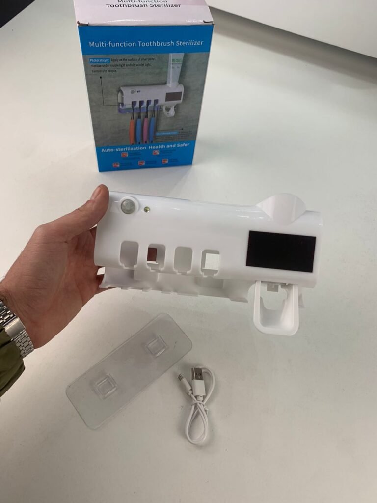 Support de Brosse à Dents UV avec Distributeur Dentifrice – Hygiène dentaire intelligente et pratique