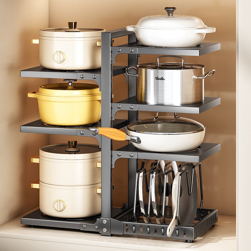 Organisateur de Casseroles & Poêles en Acier Carbone – Rangement Robuste, Modulable et Ultra-Résistant - الصورة 4