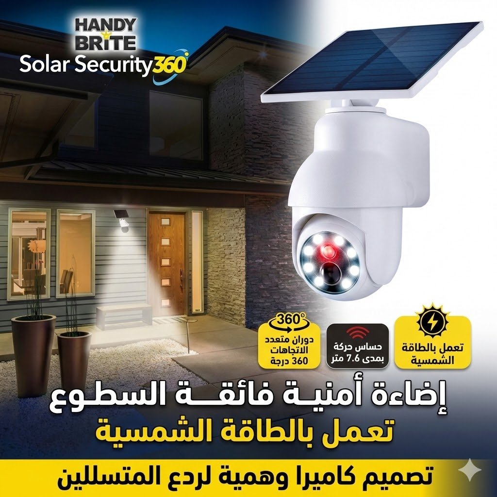 Faux Caméra Solaire 360° avec Détecteur – Sécurité Visible & Éclairage Intelligent