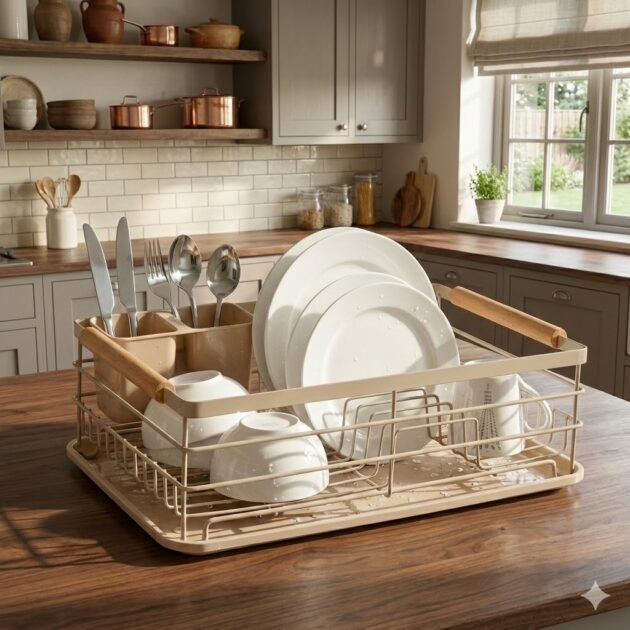 Égouttoir à Vaisselle Compact avec Bac de Drainage – Organisation Intelligente & Élégance Quotidienne