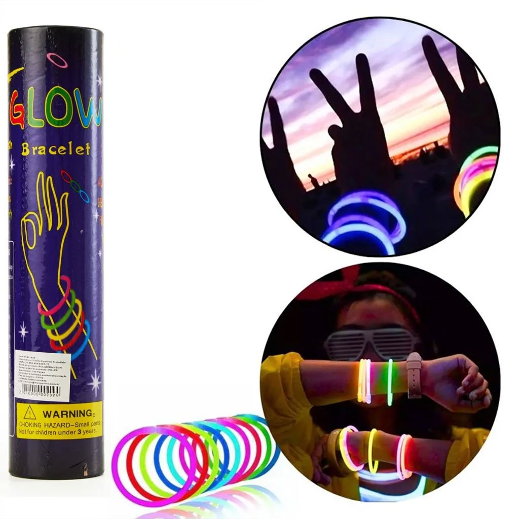 Glow Sticks Bulk Party Favors 50pcs 8inch – Bracelets Lumineux Party Time