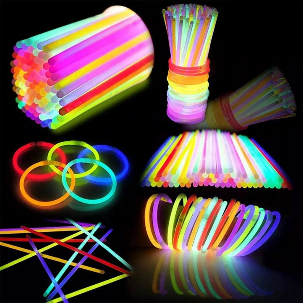 Glow Sticks Bulk Party Favors 50pcs 8inch – Bracelets Lumineux Party Time - الصورة 3