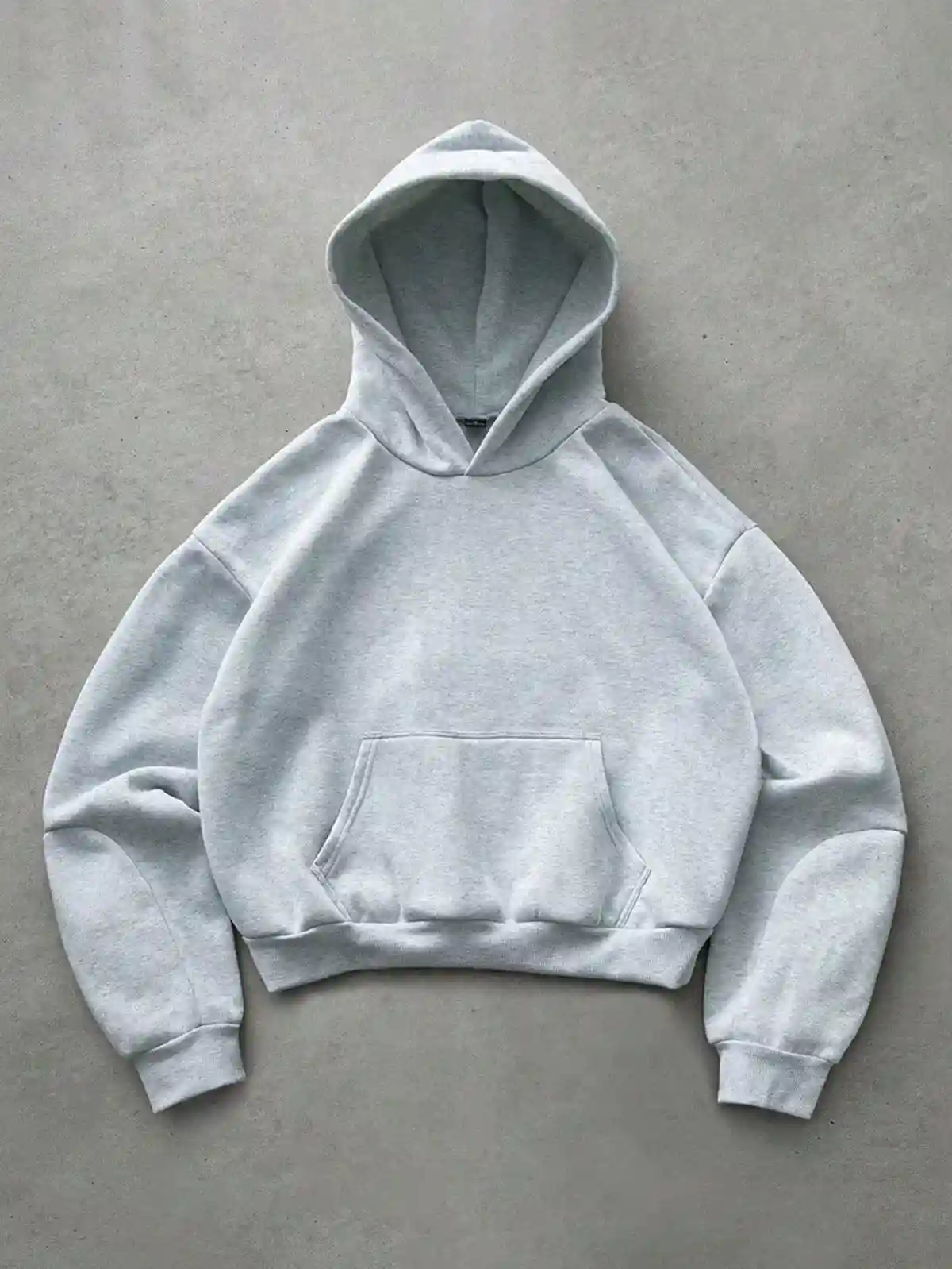 Hoodie 100% Coton High Quality – Gris / Noir - الصورة 8