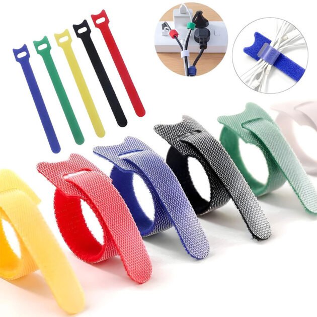 Lot de 20 Organisateurs de câble réglables réutilisables – Dites adieu au désordre des câbles