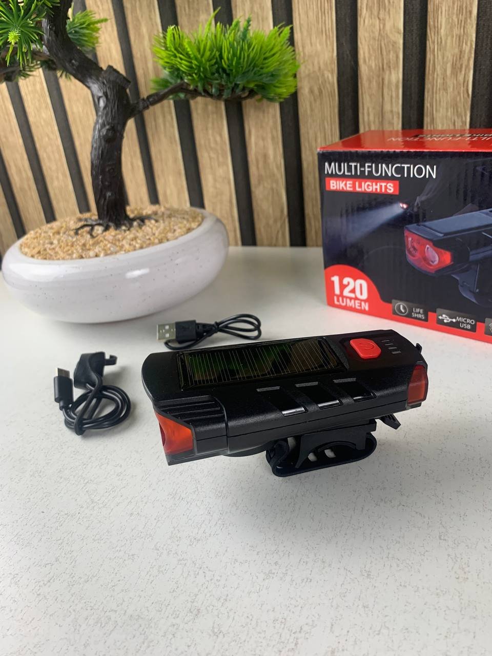 Lampe Solaire Vélo & Trottinette avec Sonnette et Alarme – Éclairage LED Multifonction - الصورة 8