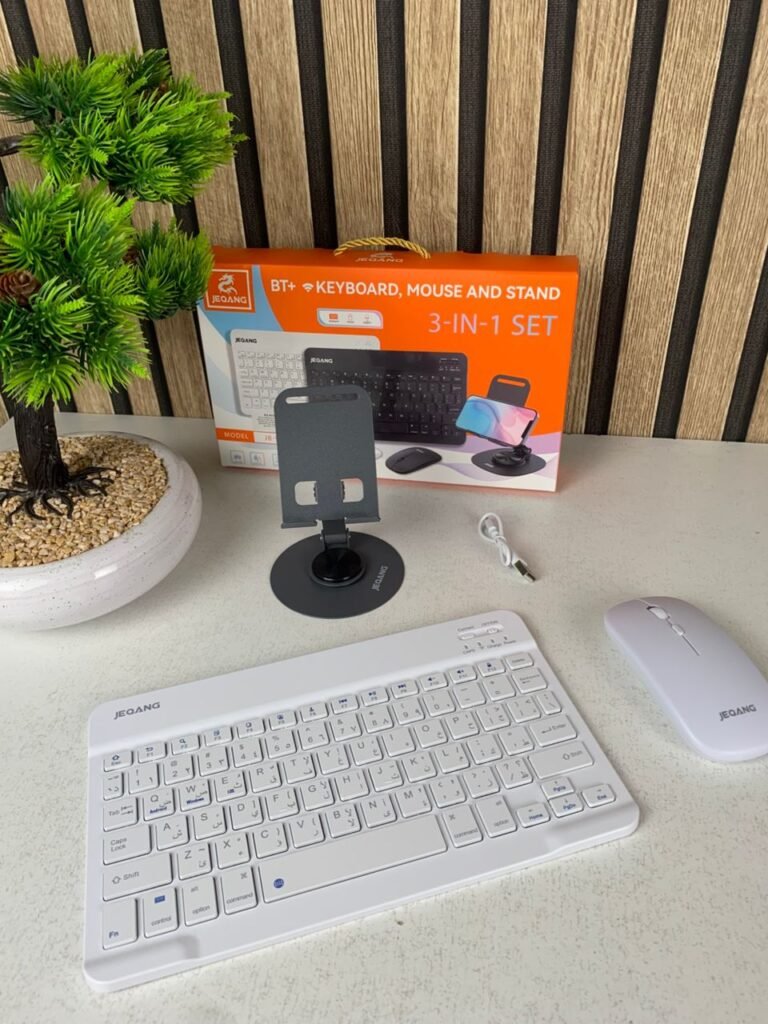 Clavier & Souris Bluetooth avec Support Téléphone – Productivité 3-en-1 sans limites