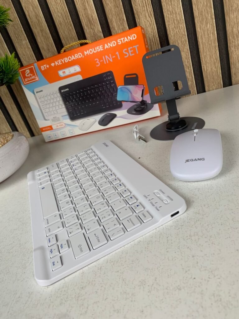 Clavier & Souris Bluetooth avec Support Téléphone – Productivité 3-en-1 sans limites