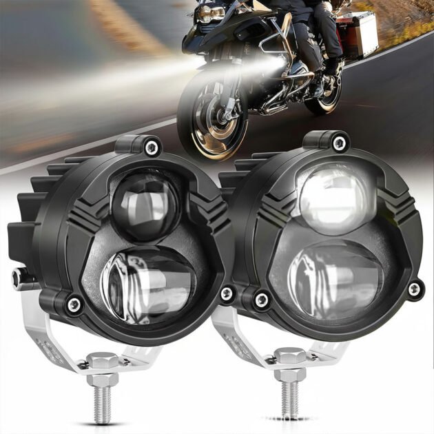 Phares Additionnels LED Moto – Projecteurs Anti-Brouillard Haute Performance (2 Pcs)
