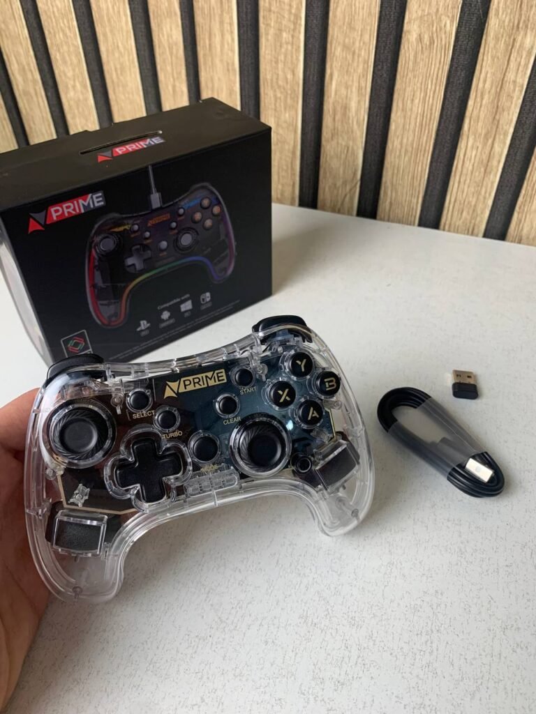 Manette de Jeu Sans Fil PG-002 avec Éclairage Néon RGB