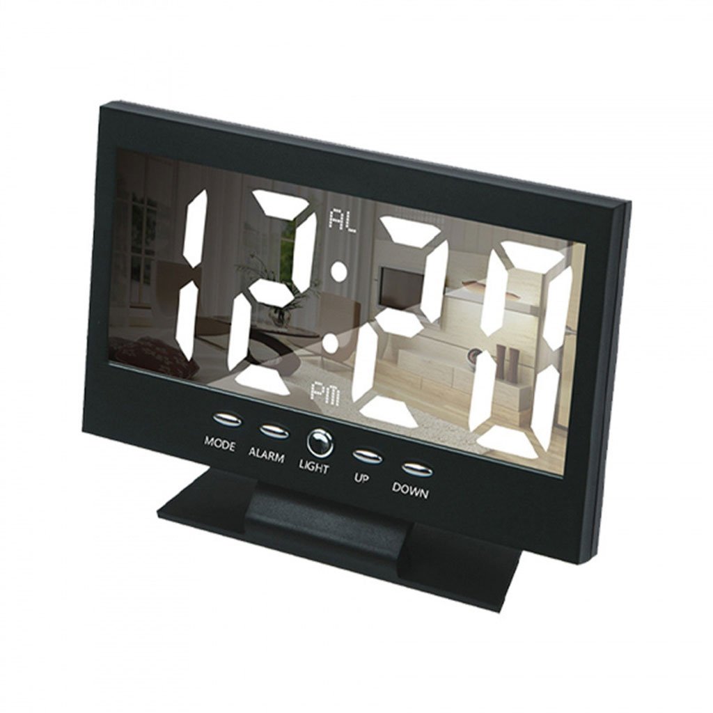 Réveil Numérique Miroir LED Moderne DS-8082L – Design Élégant & Double Alarme - الصورة 3