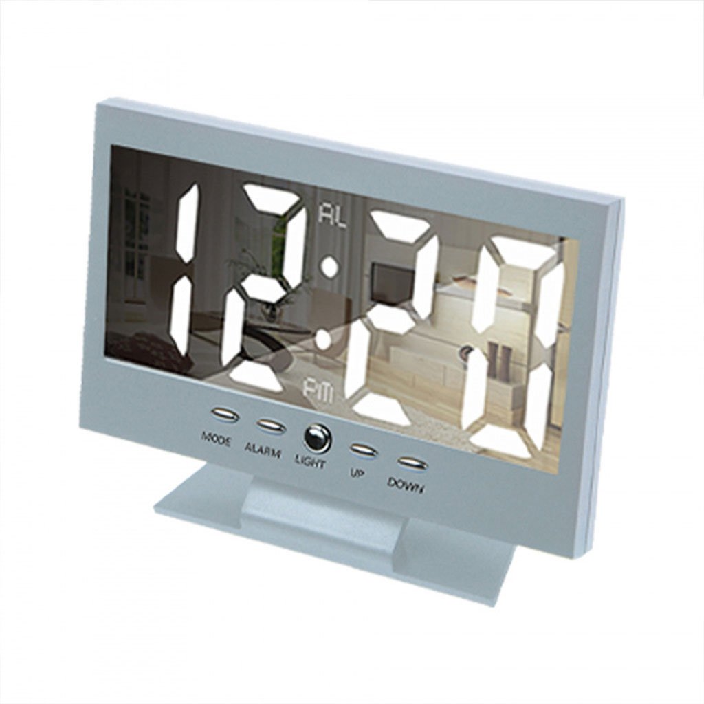 Réveil Numérique Miroir LED Moderne DS-8082L – Design Élégant & Double Alarme - الصورة 4