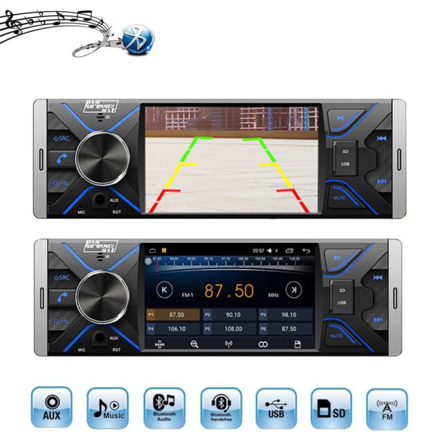 Poste Radio Multimédia Bluetooth G-9703 1-DIN – Écran 4.3’’ RGB