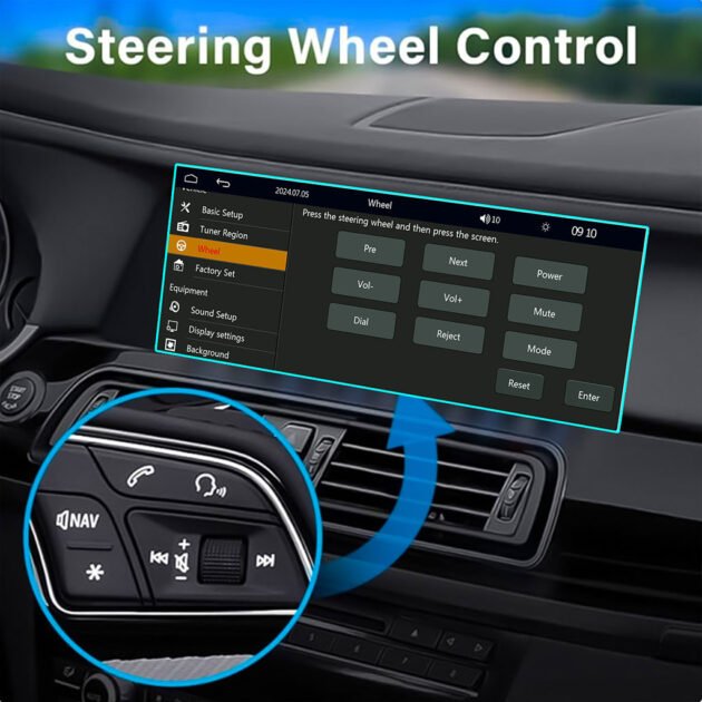 Autoradio 2-DIN Écran Tactile 6.86’’ avec USB-C, Bluetooth, Wi-Fi, CarPlay & Android Auto