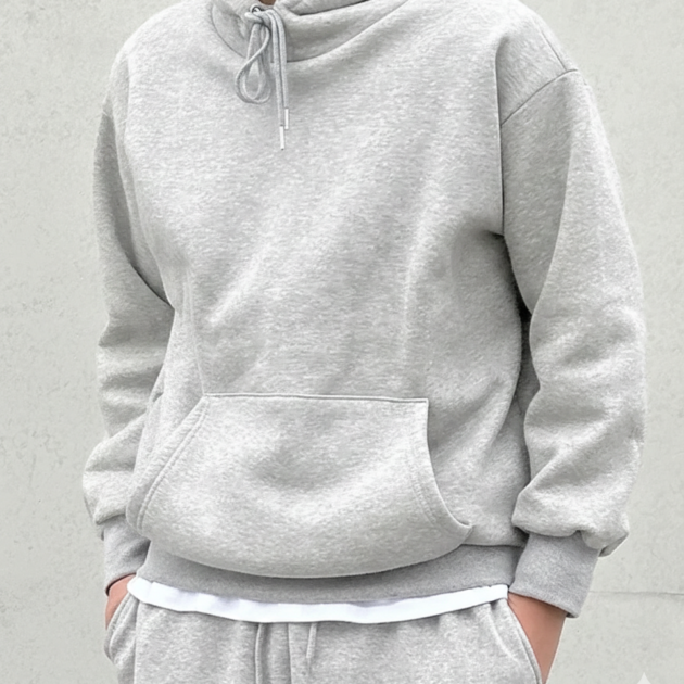 Ensemble 2 Pièces Hoodie + Pantalon Baggy Premium Unisexe Gris