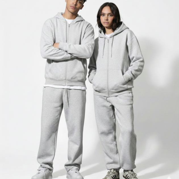 Ensemble 2 Pièces Veste + Pantalon Baggy Premium Unisex Gris