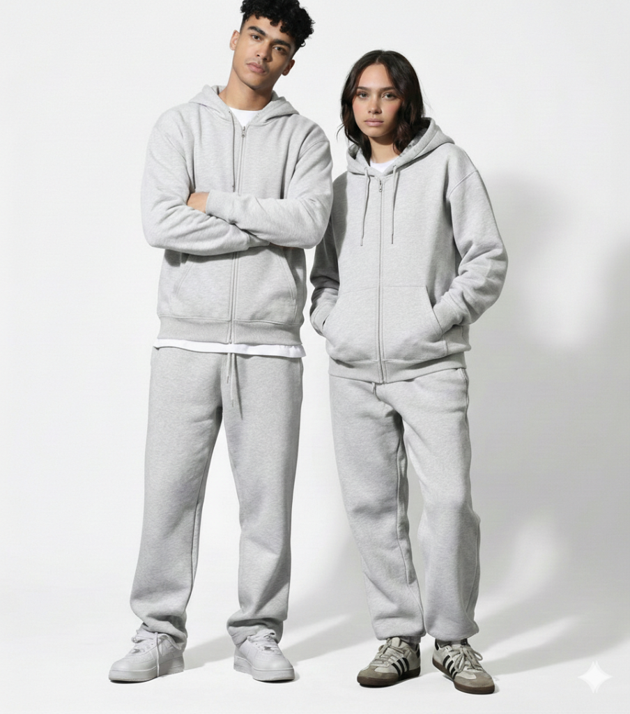 Ensemble 2 Pièces Veste + Pantalon Baggy Premium Unisex Gris