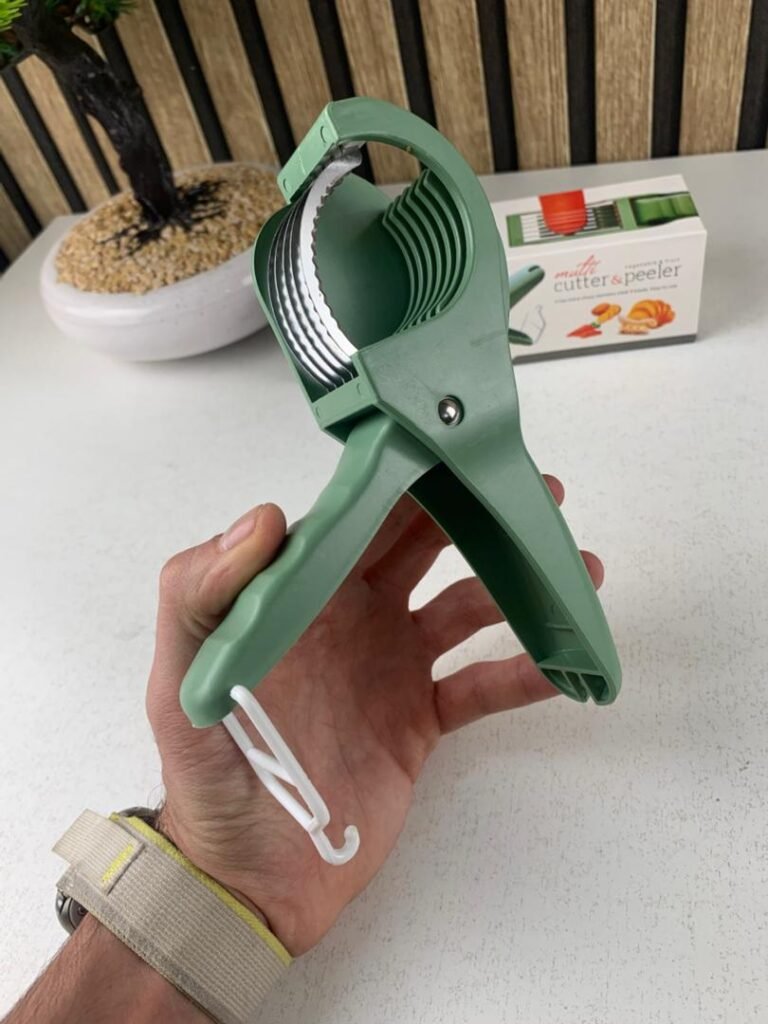 Coupe Fruits et Légumes Multifonction en Acier Inoxydable – Coupe Rapide & Sécurisé