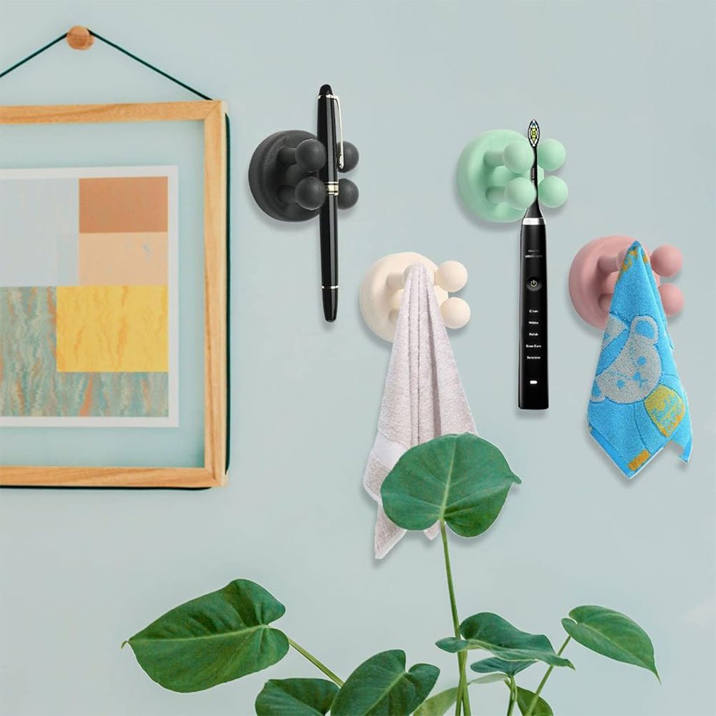 Ensemble de 10 Attaches Murales en Silicone Multifonctionnelles – Organisation Sans Perçage - الصورة 3