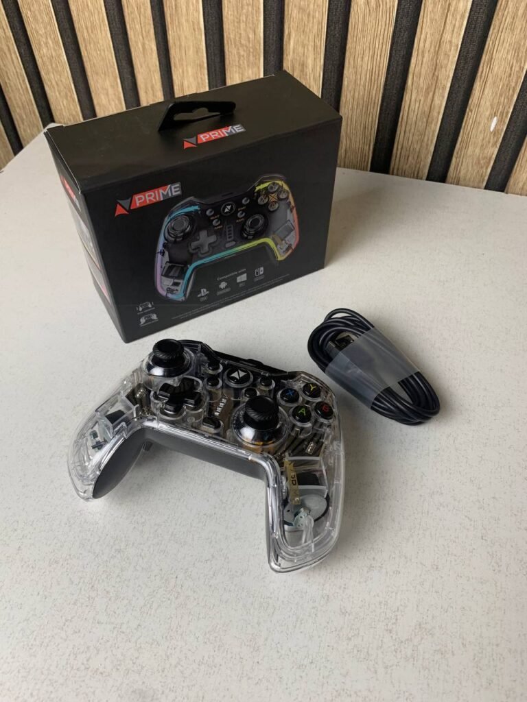 Manette de Jeu Filaire PG-003 avec Éclairage Néon RGB