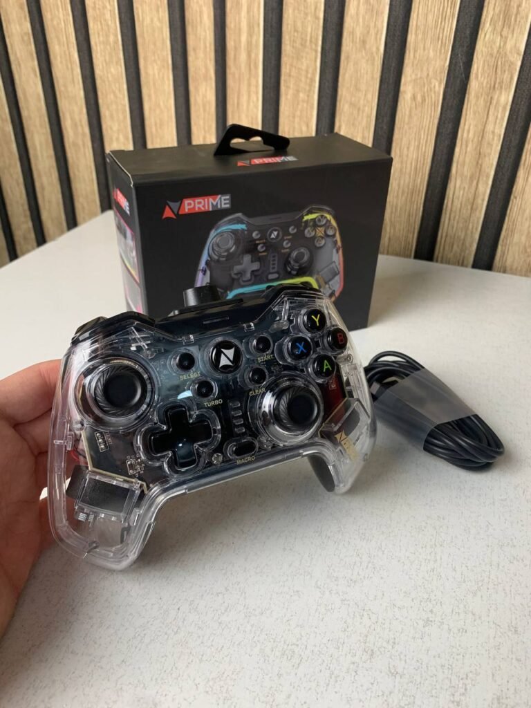 Manette de Jeu Filaire PG-003 avec Éclairage Néon RGB