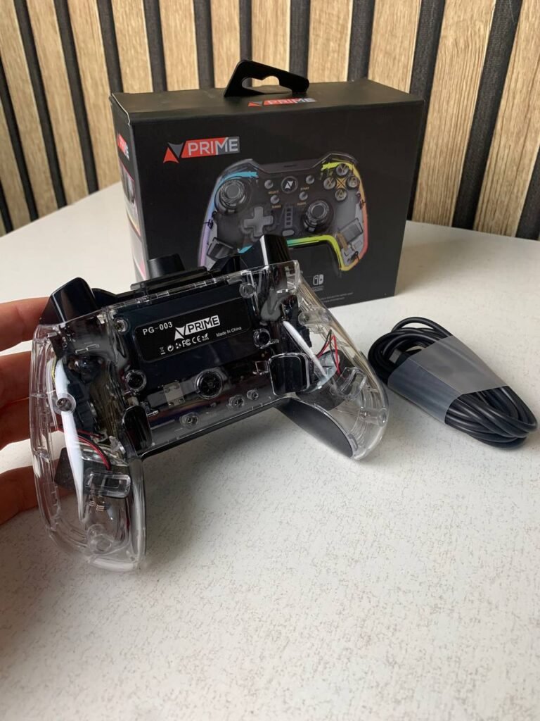 Manette de Jeu Filaire PG-003 avec Éclairage Néon RGB