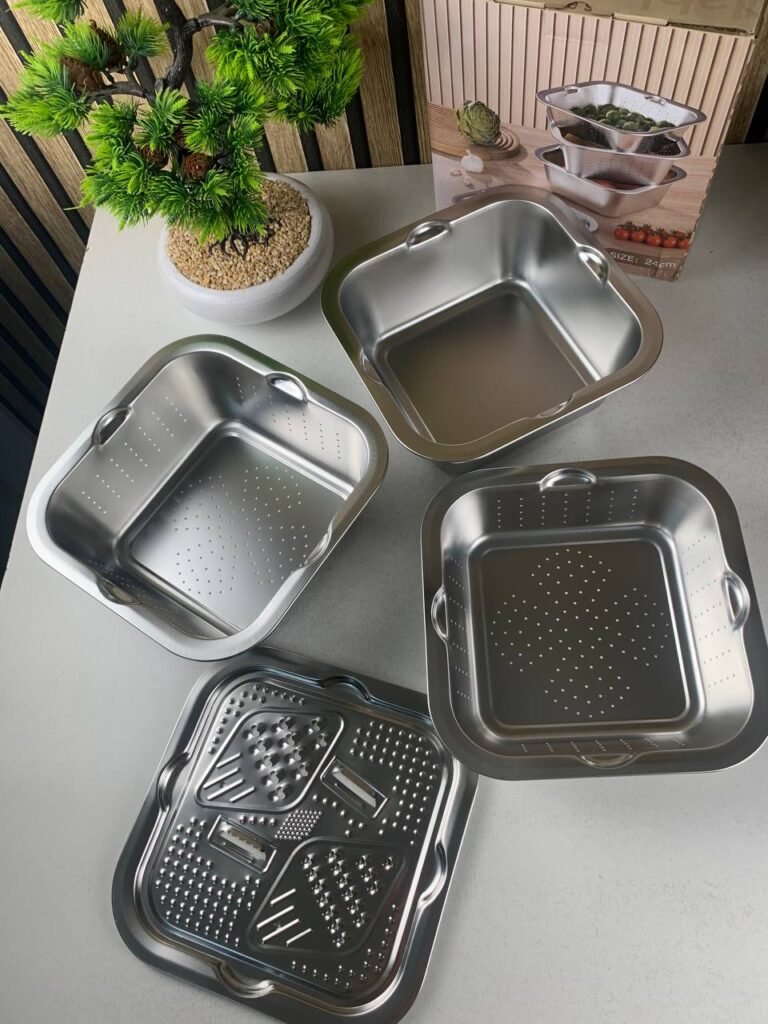 Râpe Multifonctionnelle Delaval en Acier Inoxydable 3EN1 avec Panier d’Égouttage