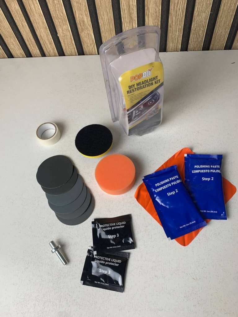Kit Rénovation Phare Voiture Anti-Rayures & Anti-Jaunissement – Restauration Complète