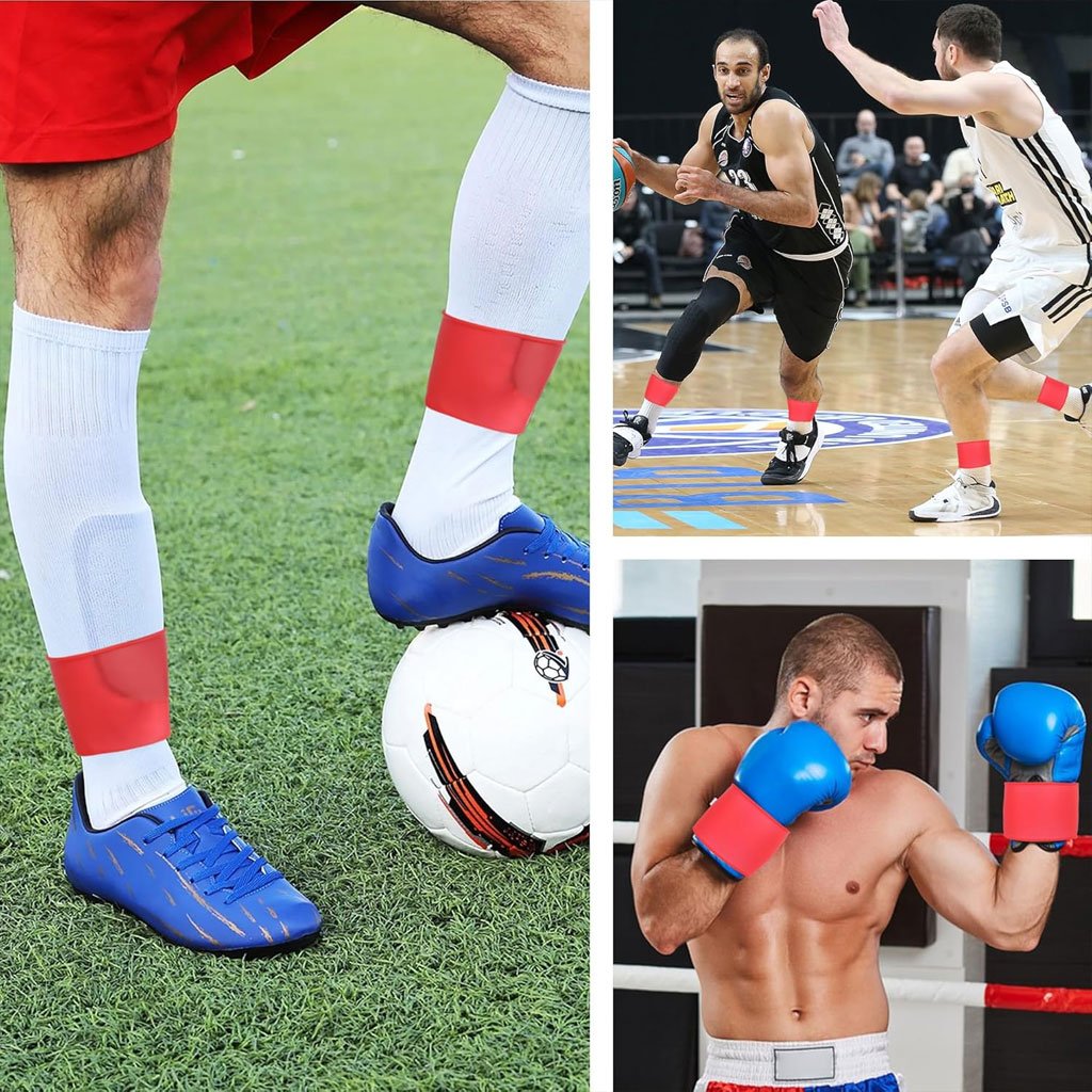 Bandes de maintien pour jambières de football en silicone – Stabilité et confort sur le terrain