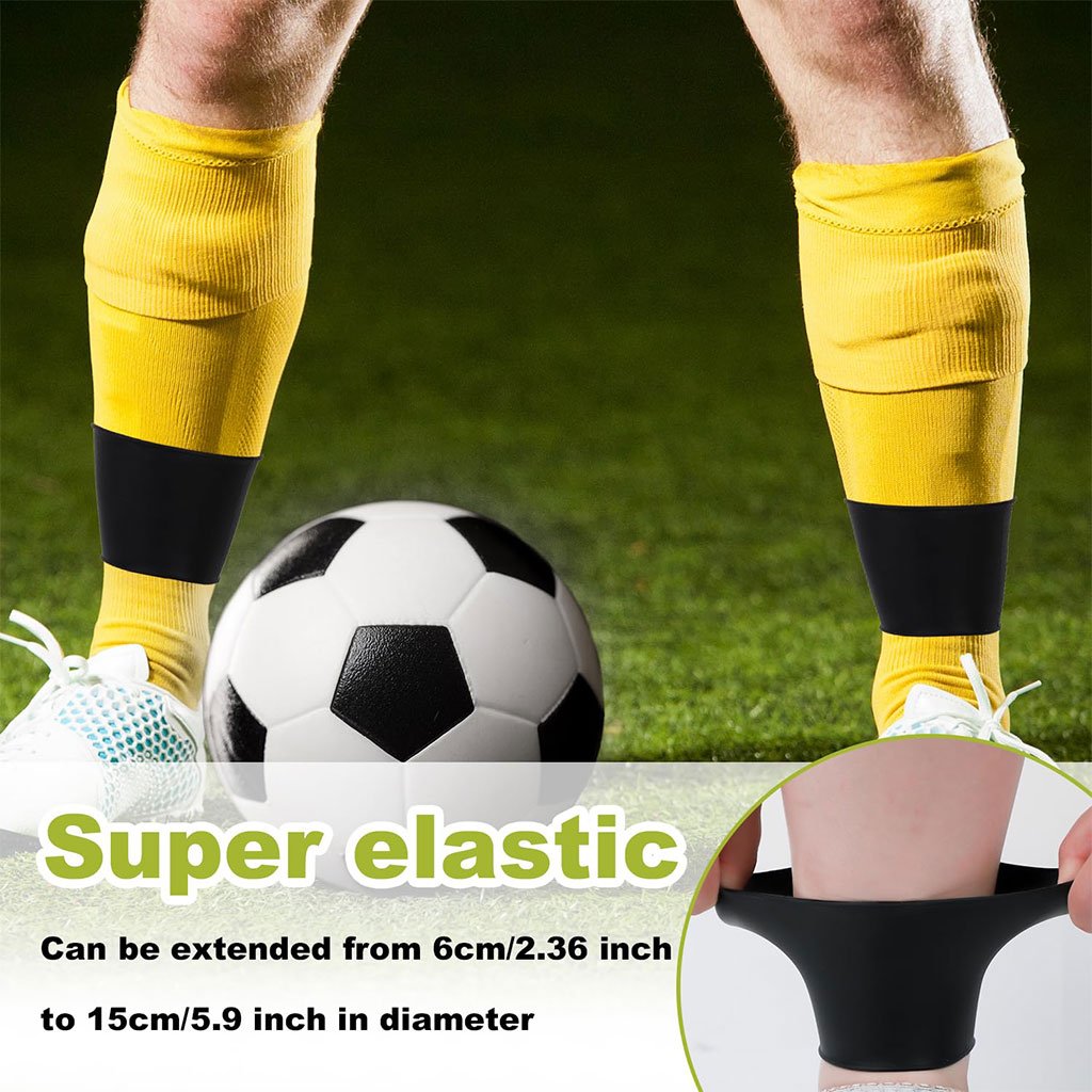 Bandes de maintien pour jambières de football en silicone – Stabilité et confort sur le terrain